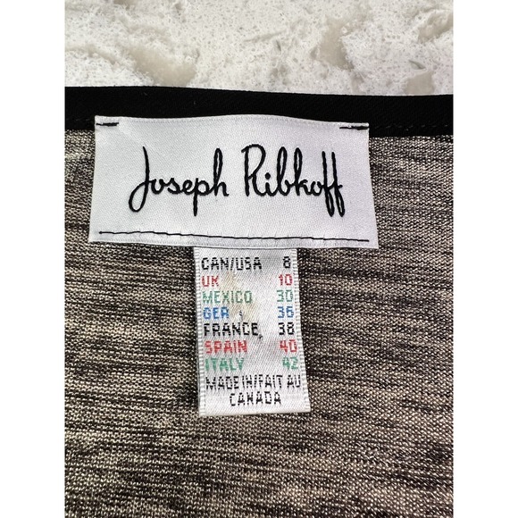 Joseph Ribkoff 8 Waterfall Front Black Brown Tunic Top - Picture 5 of 8